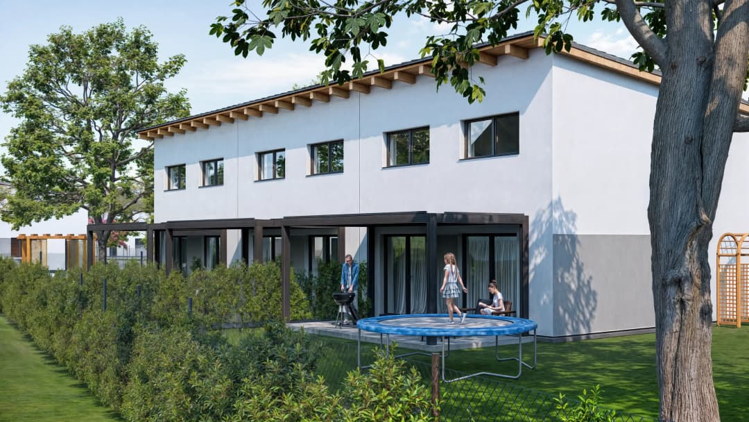 Vizualizace dvojdomu s trampolínou